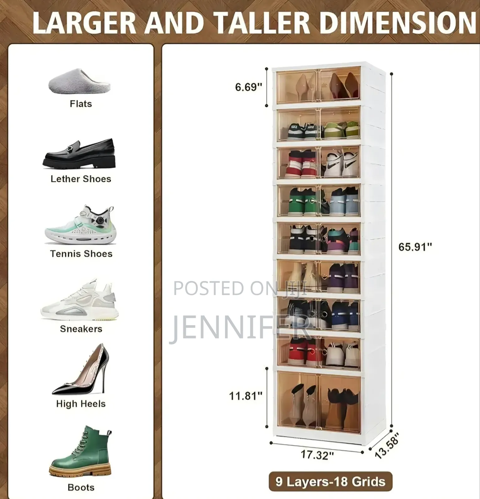 Shoe Rack 9 Layer Foldable Shoe Box