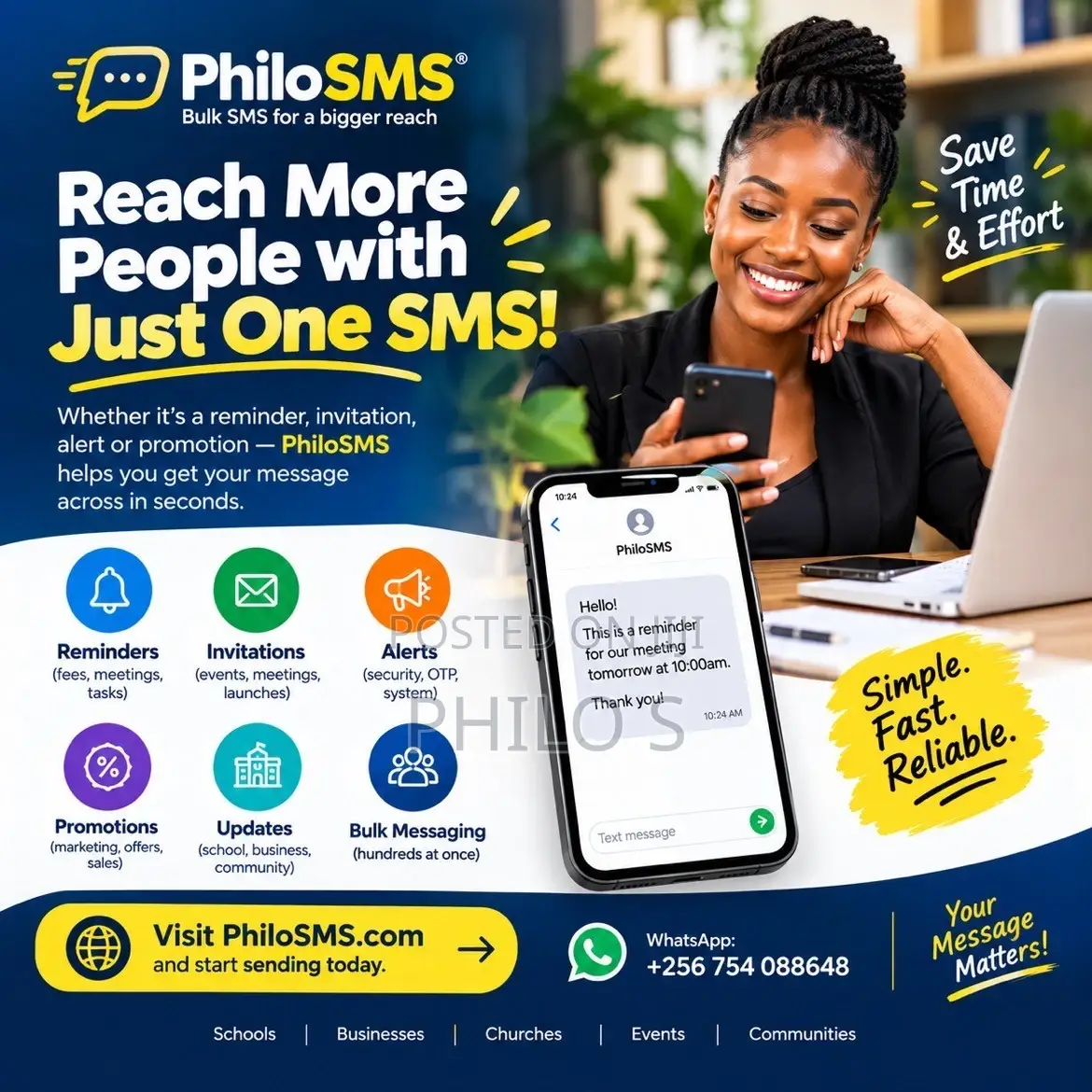 Bulk SMS for Schools, Businesses Events | PhiloSMS.com
