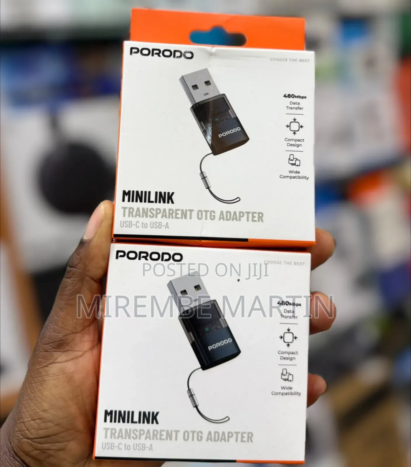 Porodo Minilink Transparent OTG Adapter