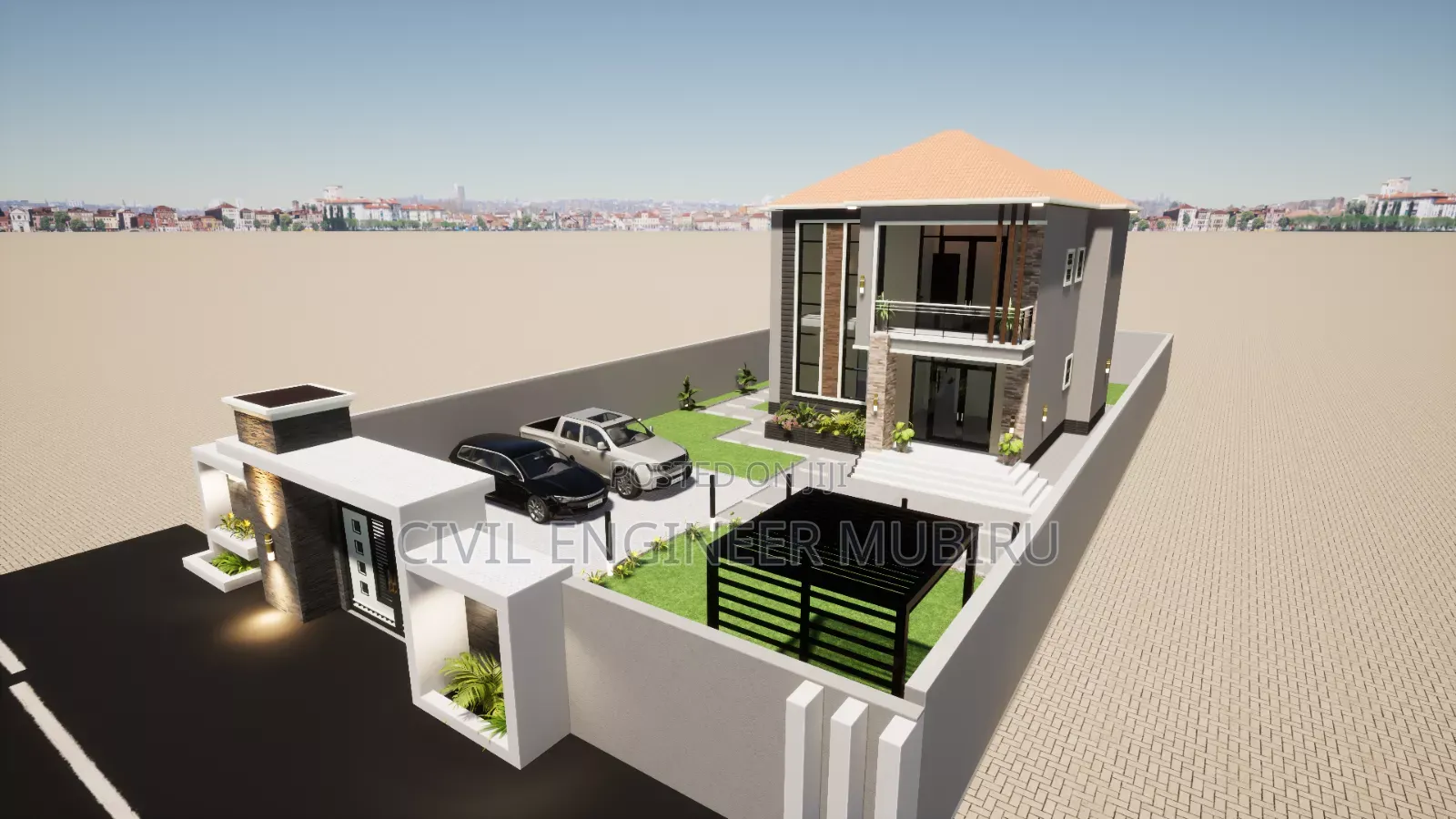 4bedroom House Plan on 50by100ft