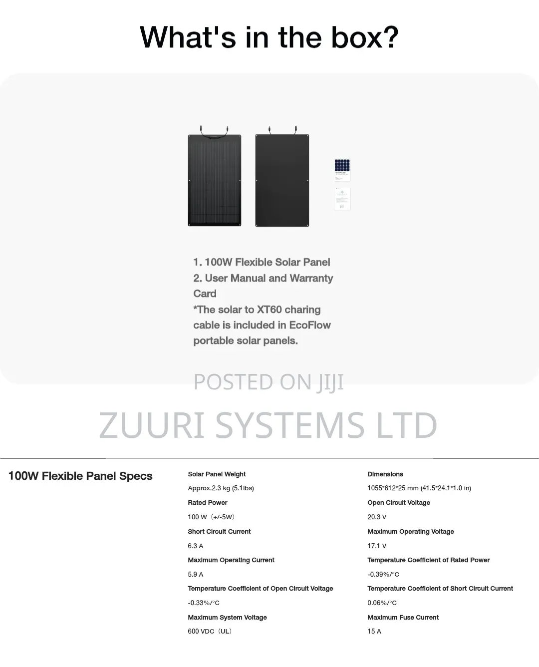 ECOFLOW Foldable 100watts Solar Panel
