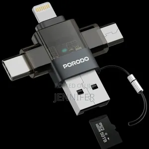Porodo Minilink Transparent OTG Adapter, a Multi-Functional