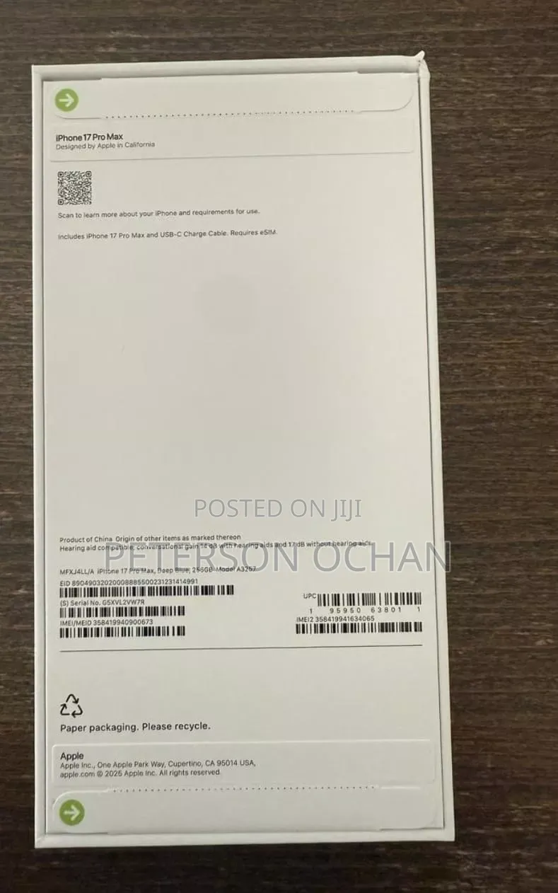 New Apple iPhone 17 Pro Max 512 GB Yellow