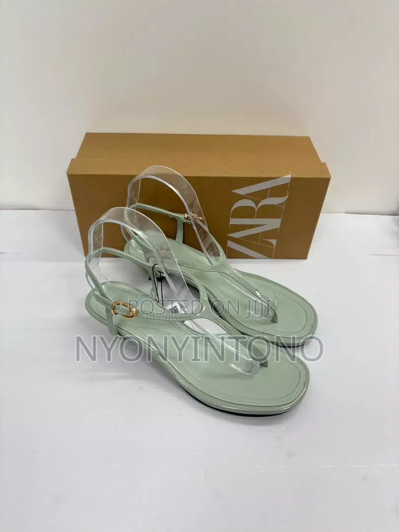 Zara Thong Sling Back Kitten Shoe