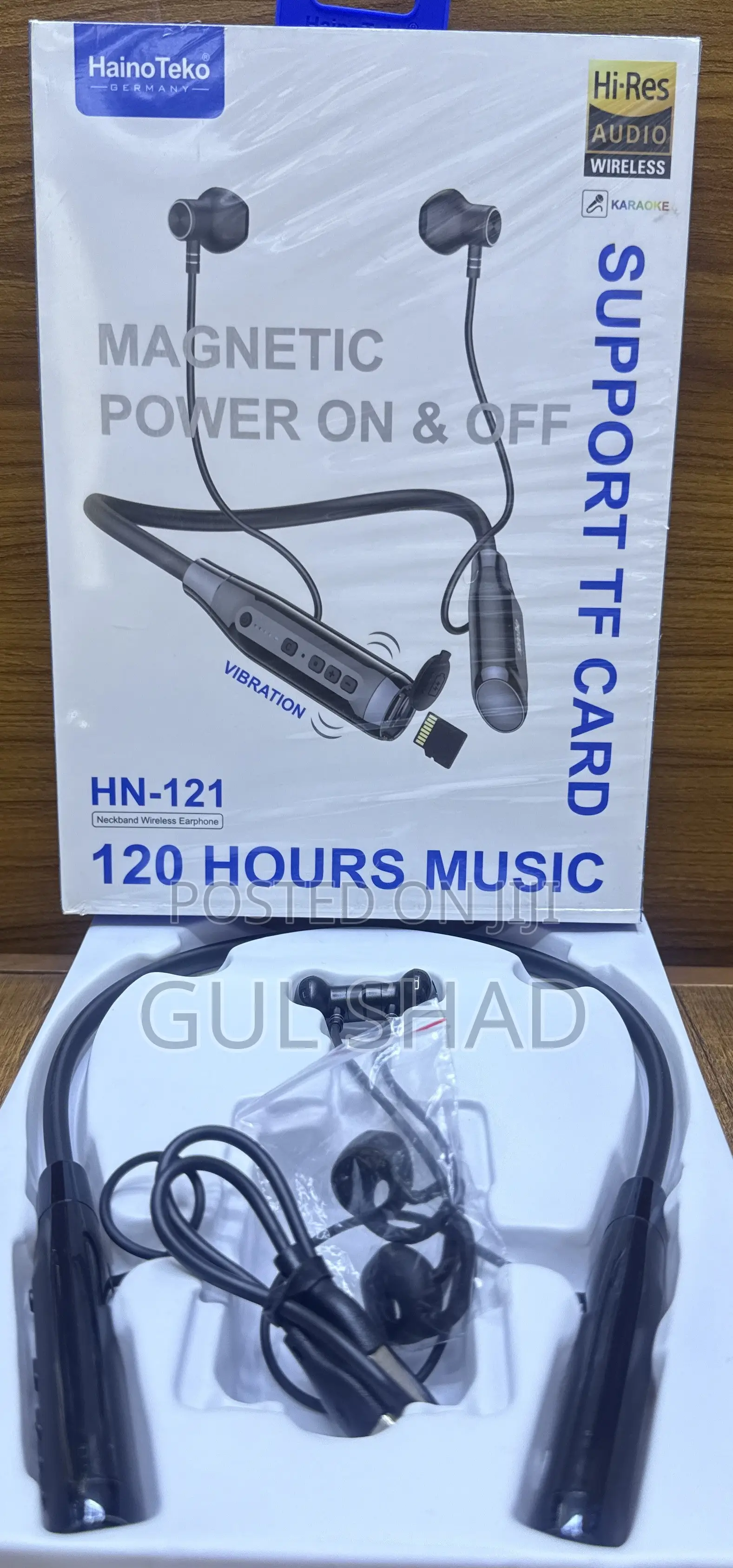 Haino Teko HN-121 Neckband Wireless Earphone Magnetic Power ON&OFF