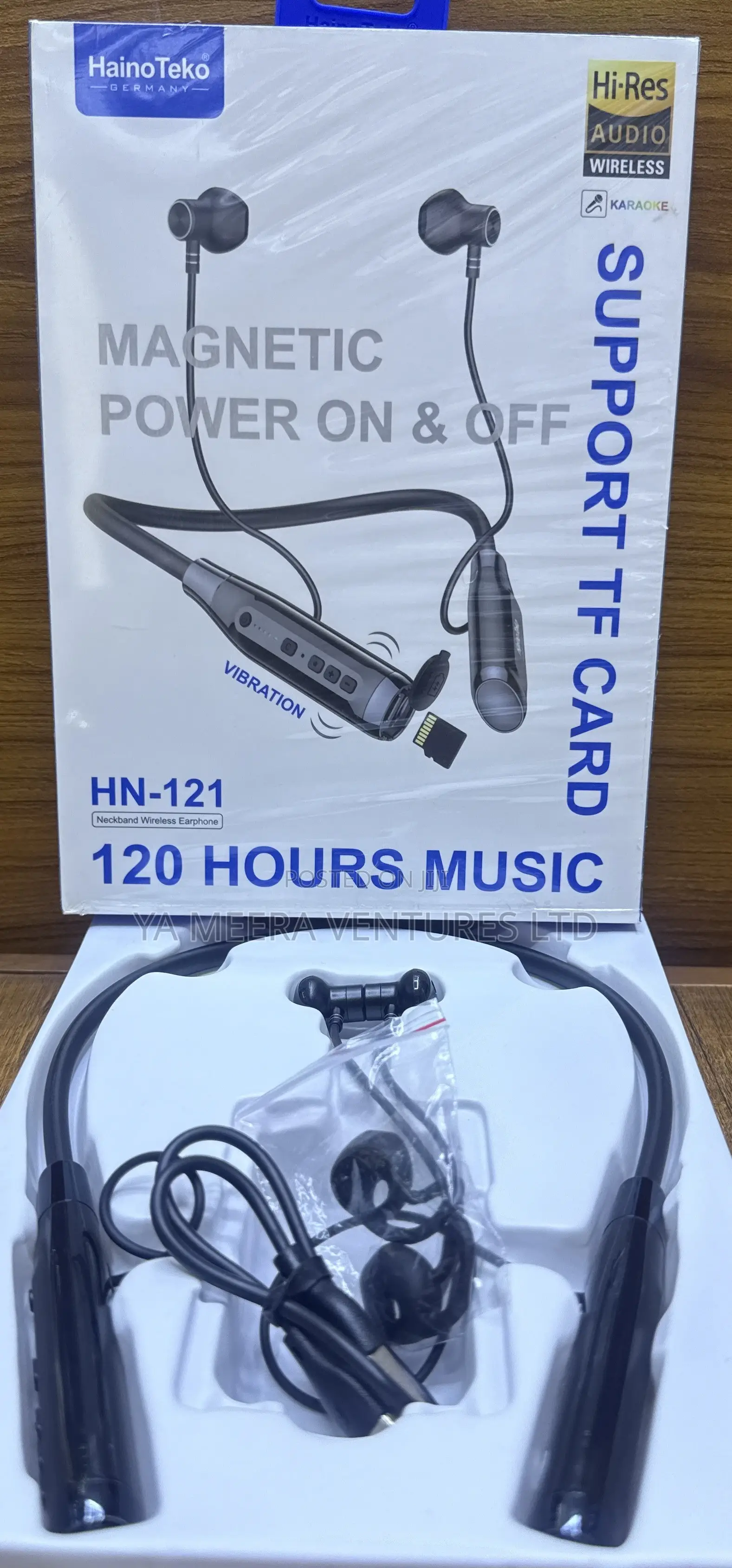 Haino Teko HN-121 Neckband Wireless Earphone Magnetic Power ON&OFF