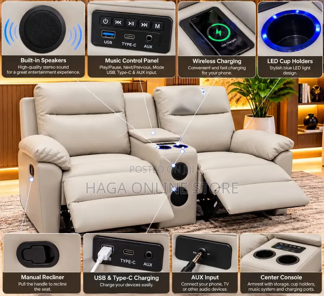 Cream Manual Recliner