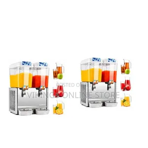 A Double Tank Commercial Cold Juice Dispenser (18L X 2)
