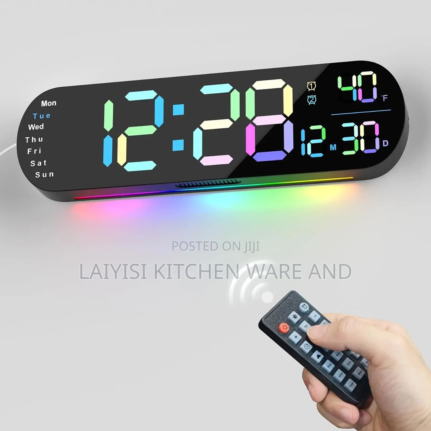Large Led Digital Wall Clock With Alarm Electric Display Clock Church