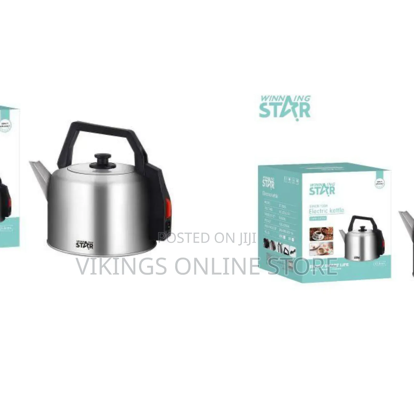 A Winningstar 5-Liter Stainless Steel Electric Kettle in Silver