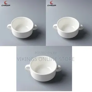 CHAODA Double-Handle Porcelain Soup Bowl