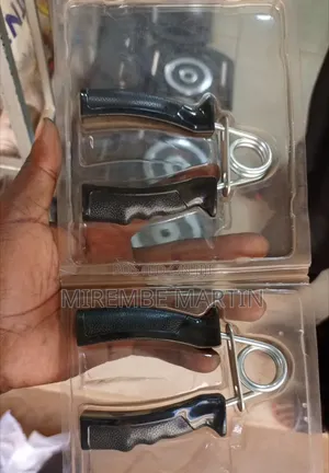 Pair of Black Plastic and Steel Spring Hand Grip Exercisers