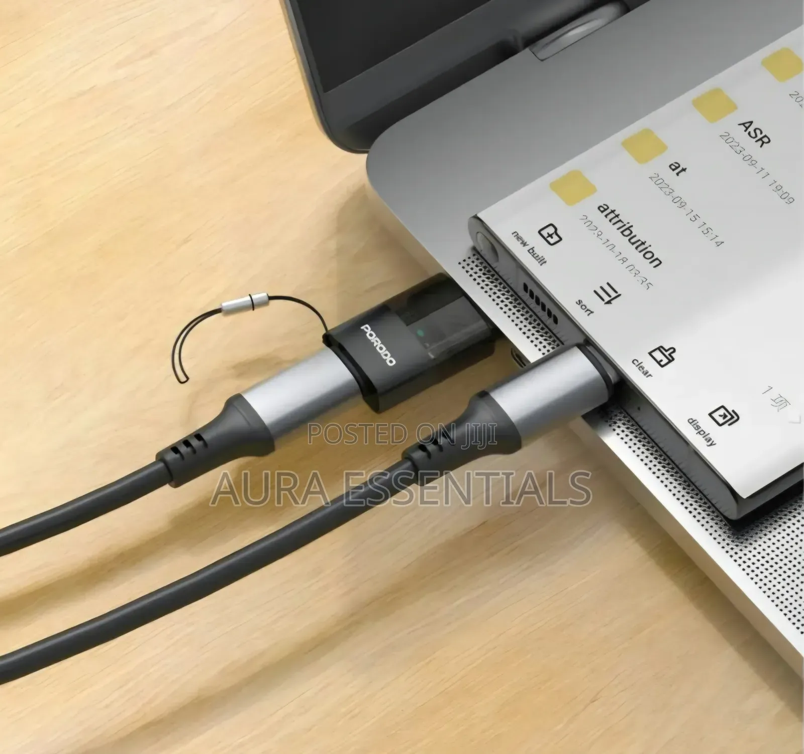 Porodo Minilink Transparent OTG Adapter USB-C to USB-A