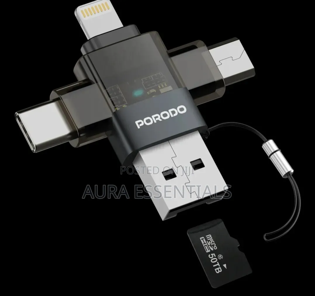 Porodo Minilink Transparent OTG Adapter, a Multi-Functional Data