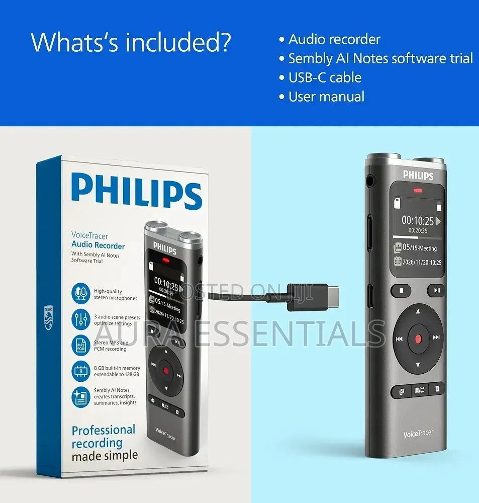 Philips DVT2075 VoiceTracer, Audio Recorder