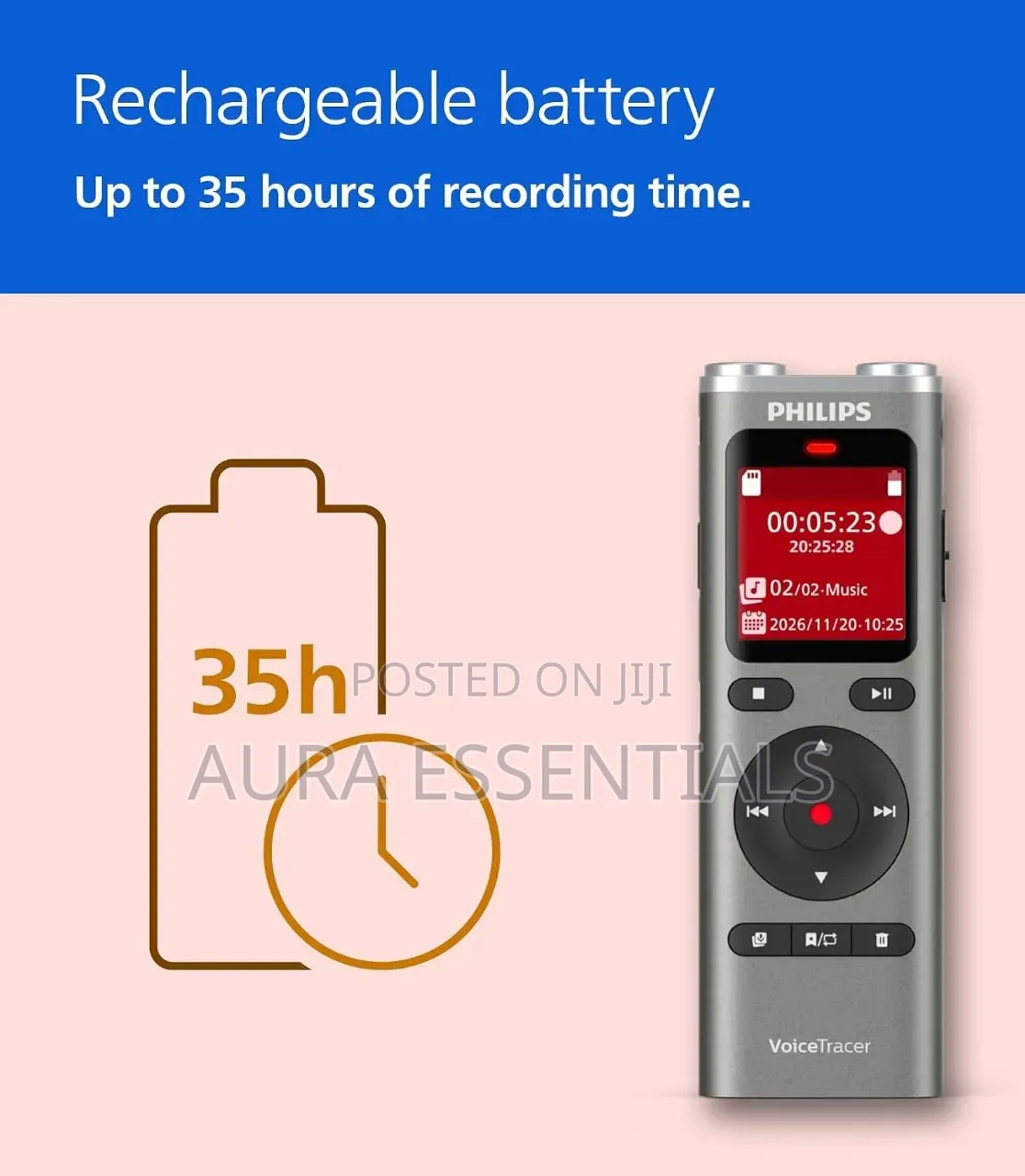 Philips DVT2075 VoiceTracer, Audio Recorder