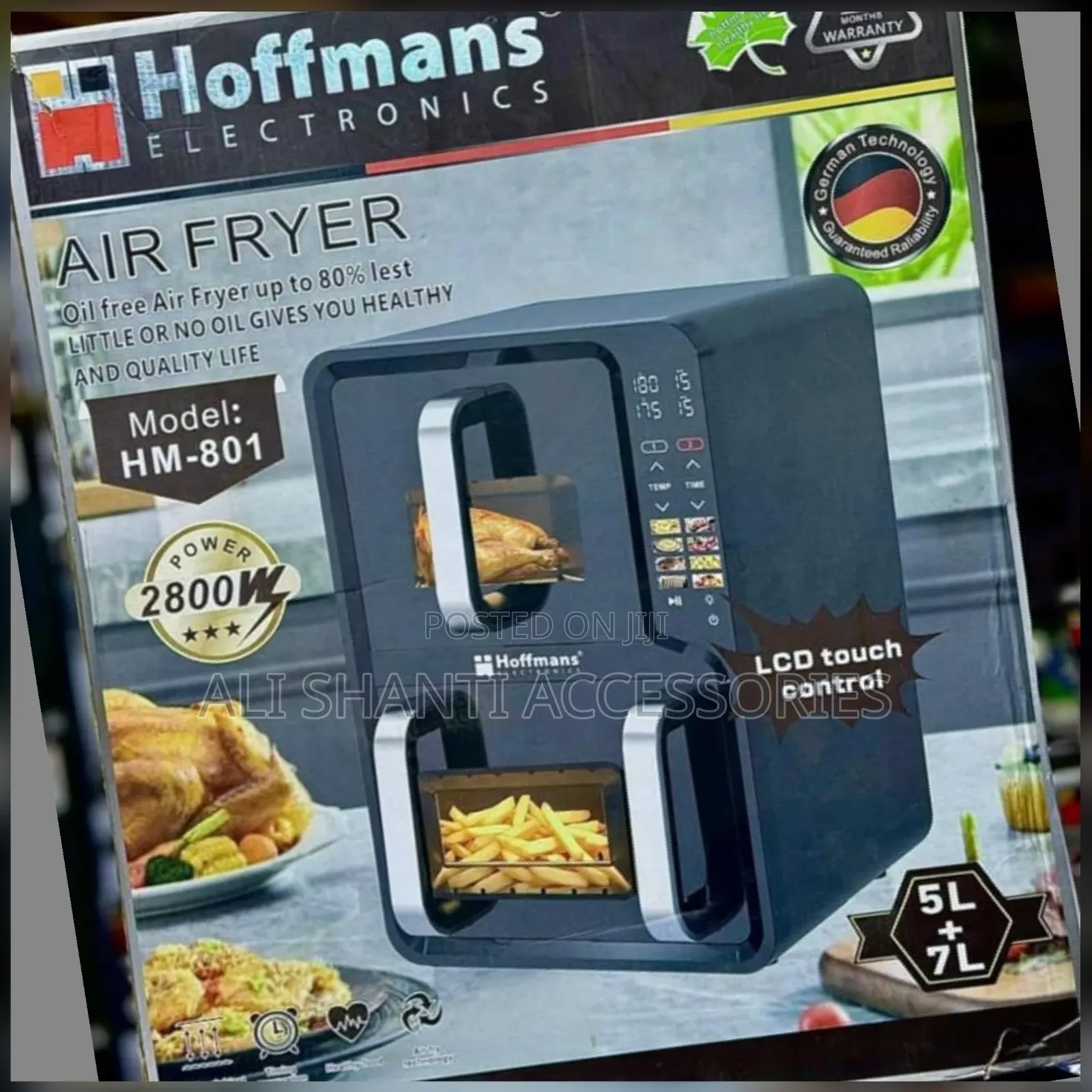 5L + 7L LCD Touch Hoffman Air Fryer