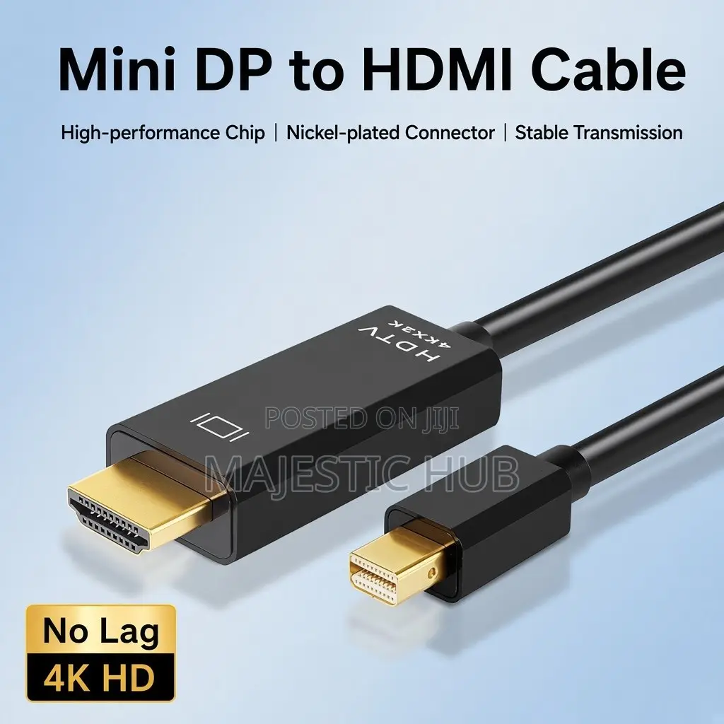 Mini DisplayPort to HDMI Cable Adapter – 4K X 2K UHD (DP to HDTV)