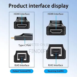 Hdmi Extender by Cat 6 to Type C