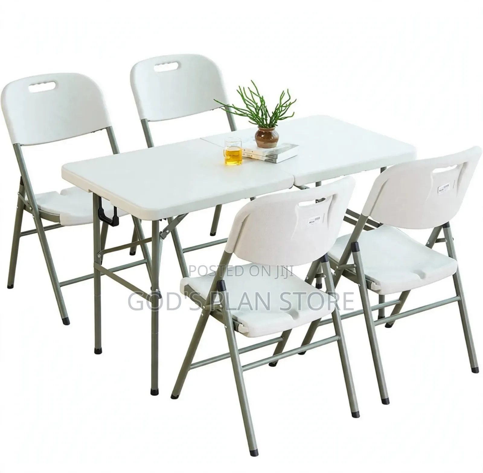 Portable Folding Dining Table and Chairs Plastic Table and Chairs
