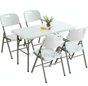 Portable Folding Dining Table and Chairs Plastic Table and Chairs