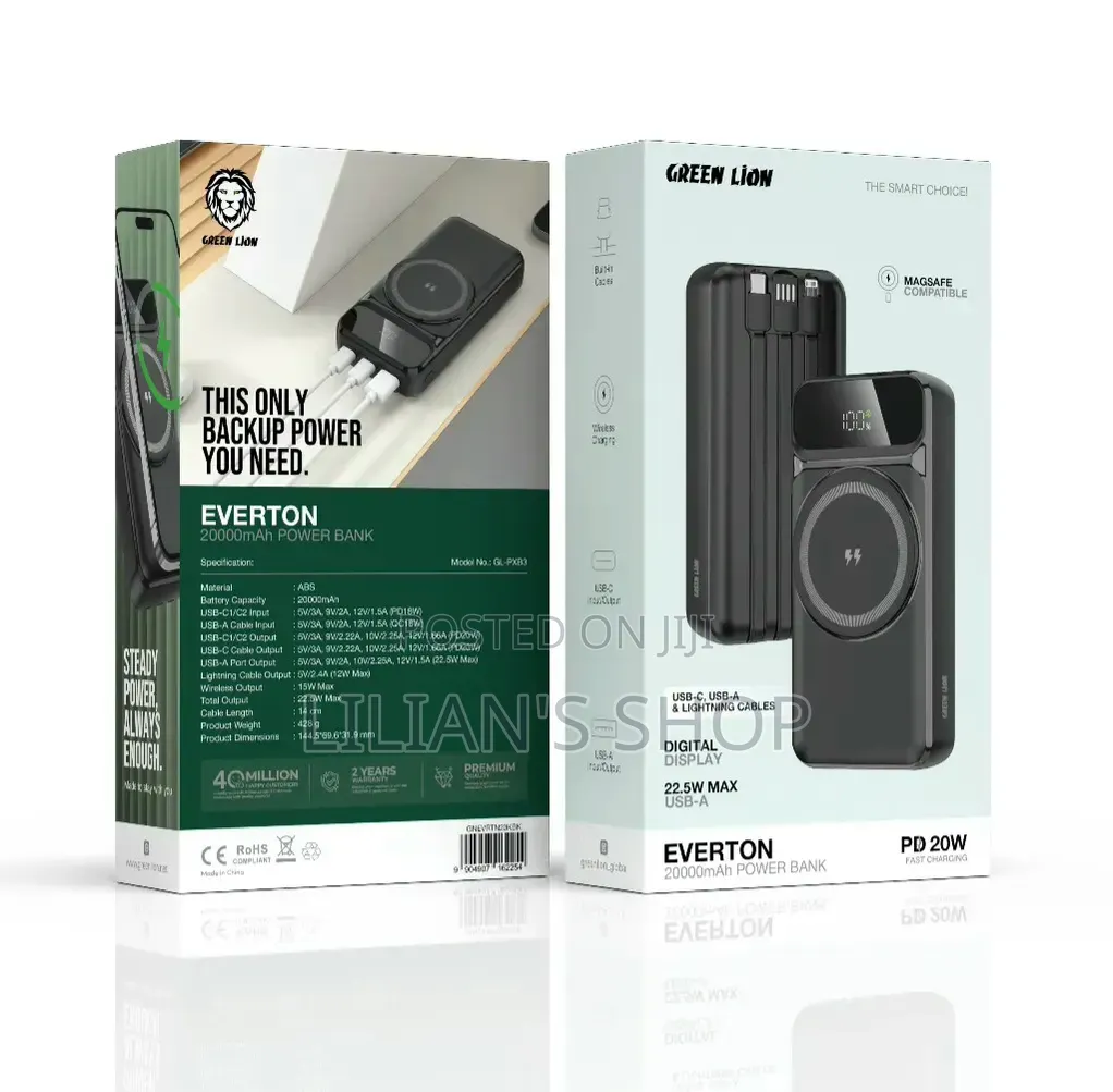 Green Lion Everton 20000mAh Power Bank