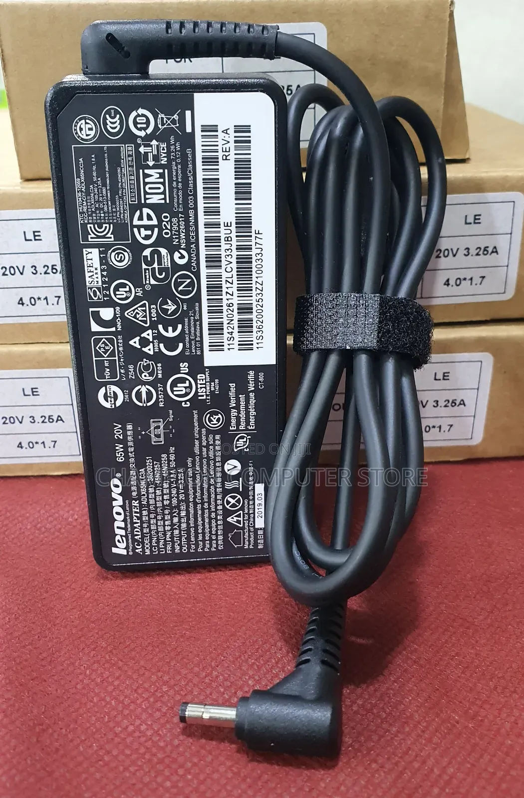 Lenovo 65W Small Pin 20V 3.25A Round Tip 4.0x1.7mm AC Adapter Charger