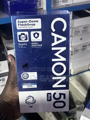New Tecno Camon 50 Pro 256 GB Black