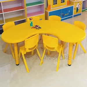 HerHome Kids Plastic Table and Chairs Plastic Kids Table and Chairs