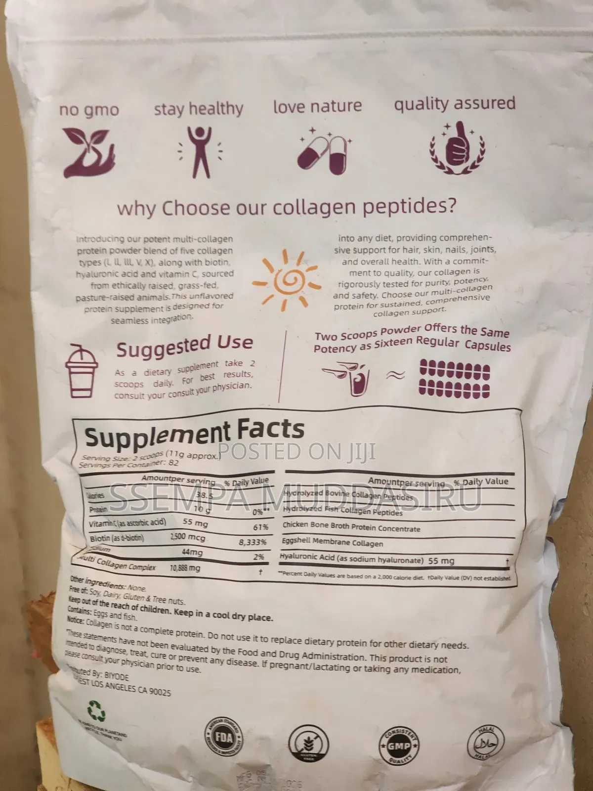 Biyode Multi Collagen Peptides,907g Dietry Supplement