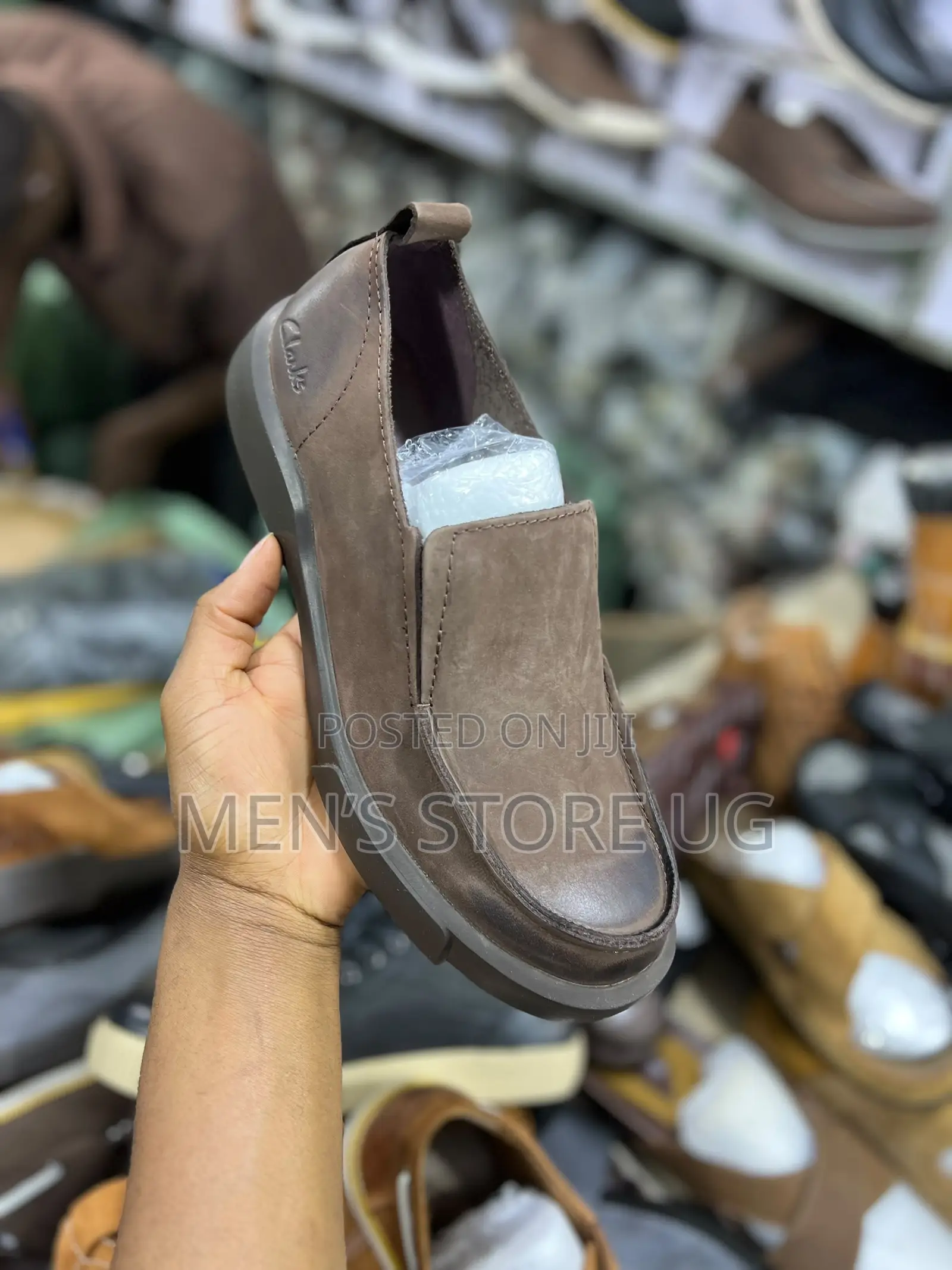 Clarks Casual Leather Slip in Shoes