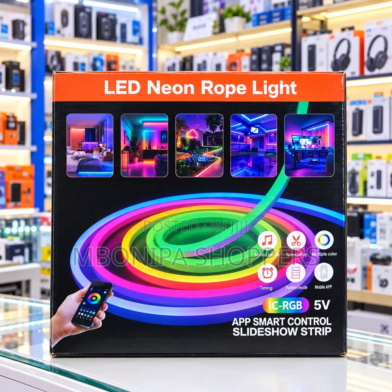 Smart RGB LED Neon Rope Light With App & Remote Control