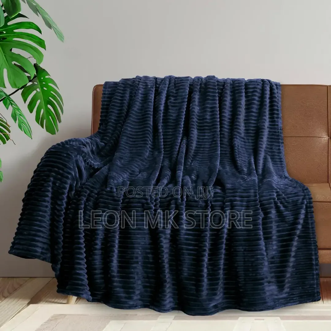 Soft Touch Navy Throw Blankets