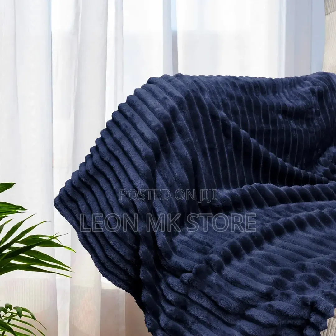 Soft Touch Navy Throw Blankets