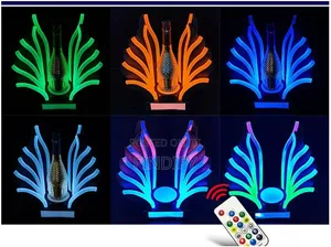 Luminous Wine Bottle Display Stand Champagne Gun LED Bottle Presenter