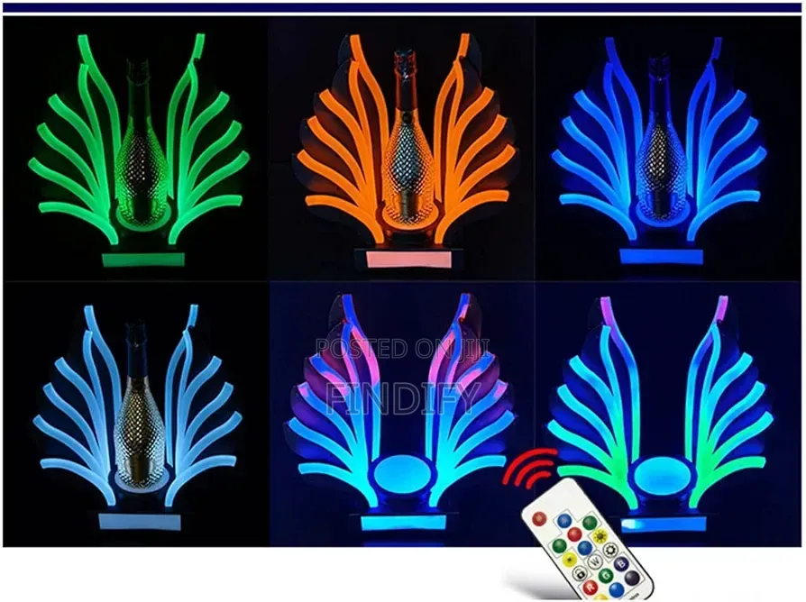 Luminous Wine Bottle Display Stand Champagne Gun LED Bottle Presenter