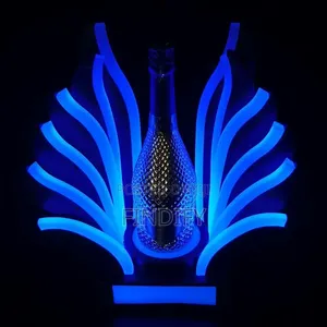 Luminous Wine Bottle Display Stand Champagne Gun LED Bottle Presenter