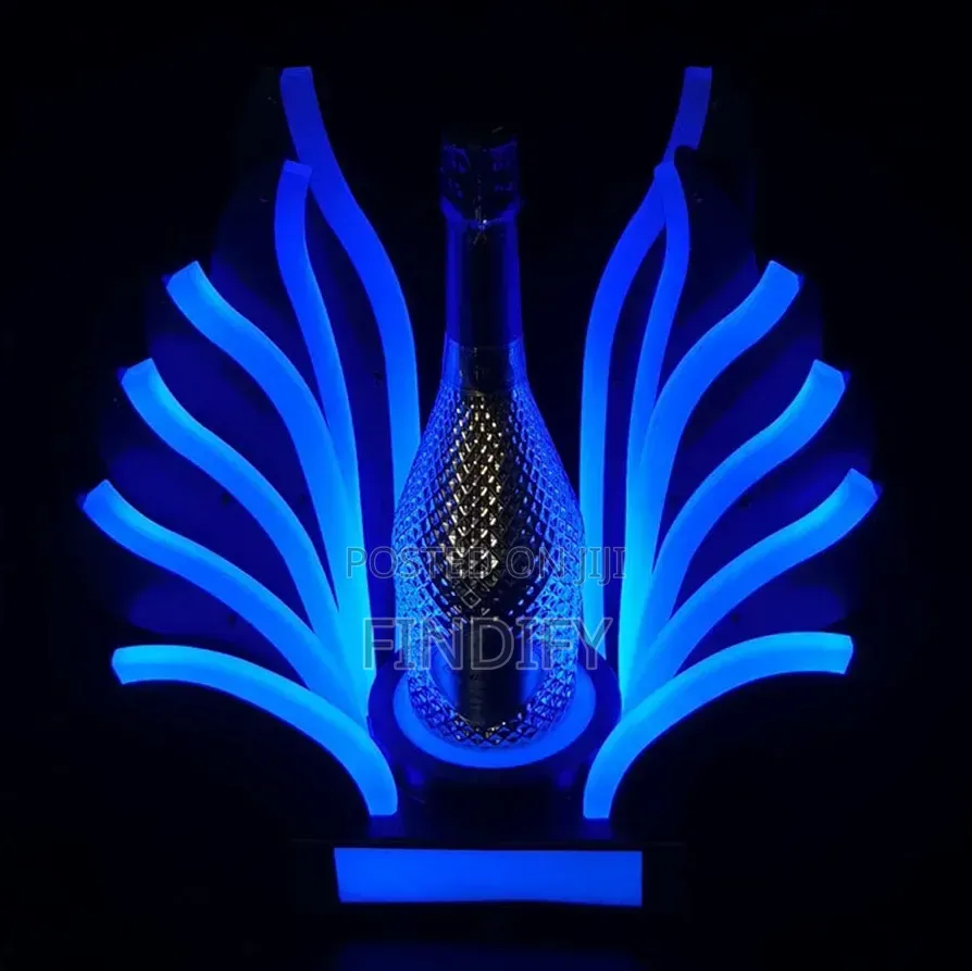 Luminous Wine Bottle Display Stand Champagne Gun LED Bottle Presenter