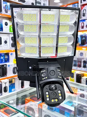 Solar LED Floodlight Security CCTV Camera High-Power Motion Detection