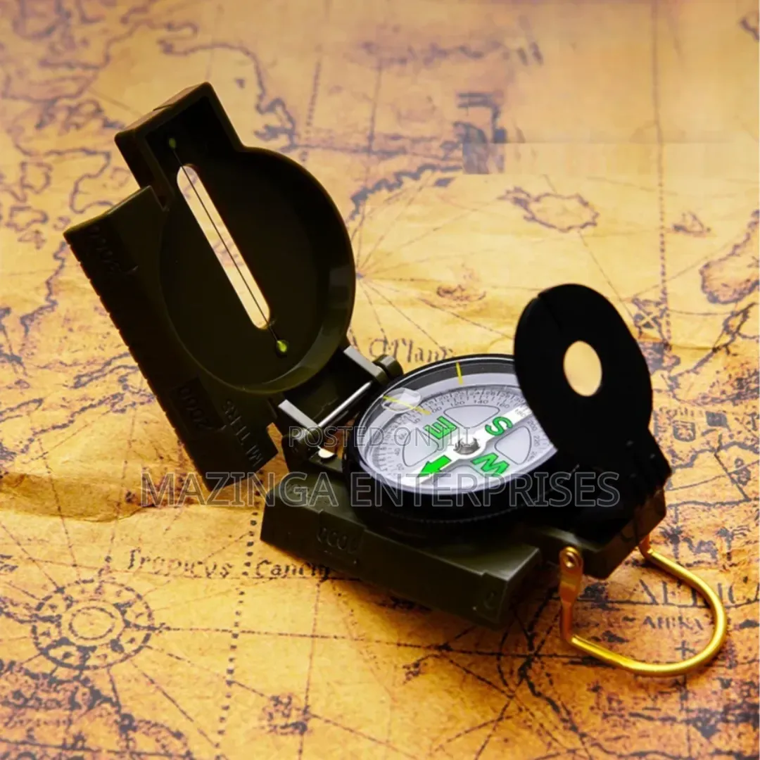 Military-Style Lensatic Marching Navigation, Surveying Compass
