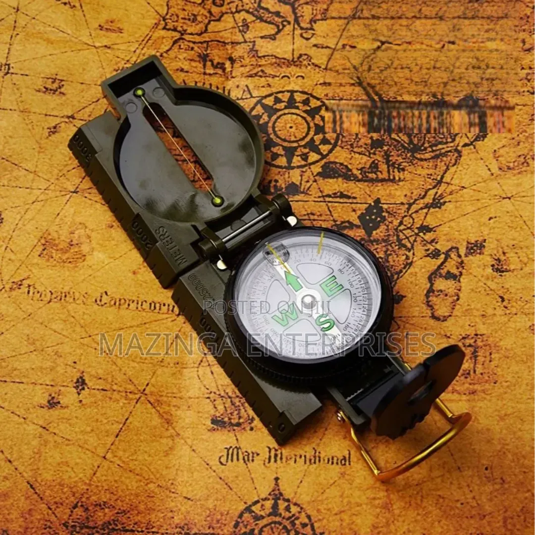 Military-Style Lensatic Marching Navigation, Surveying Compass