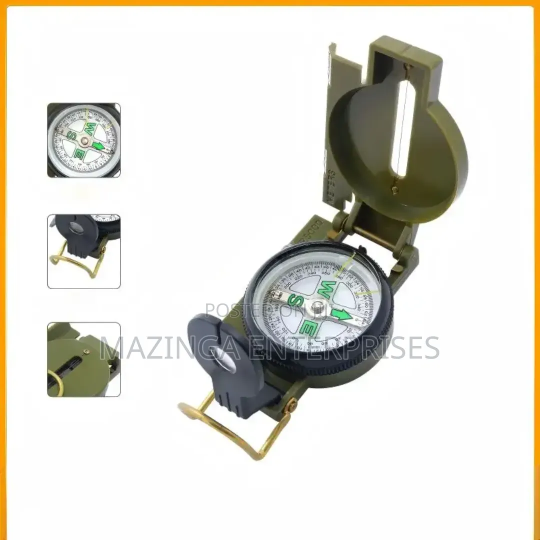 Military-Style Lensatic Marching Navigation, Surveying Compass