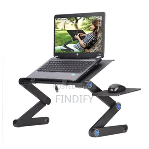 Adjustable Foldable Aluminum Laptop Table Desk Stand Cooling Fan Mouse