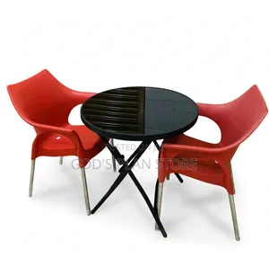 Chelsea Cafe/Balcony/Dining Foldable Glass Table and Chairs