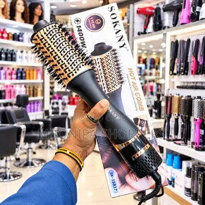 SOKANY 1400W Hot Air Brush Comb – Hair Dryer & Styling Brush