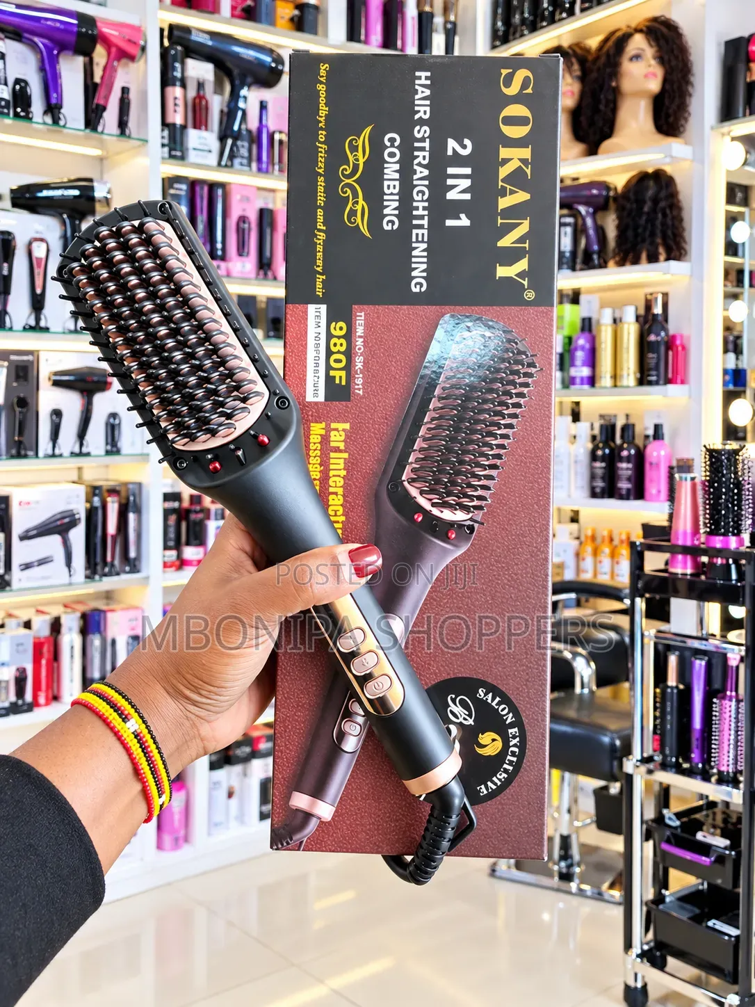 SOKANY 2in1 Hair Straightening Comb Hair Straightener & Styling Brush