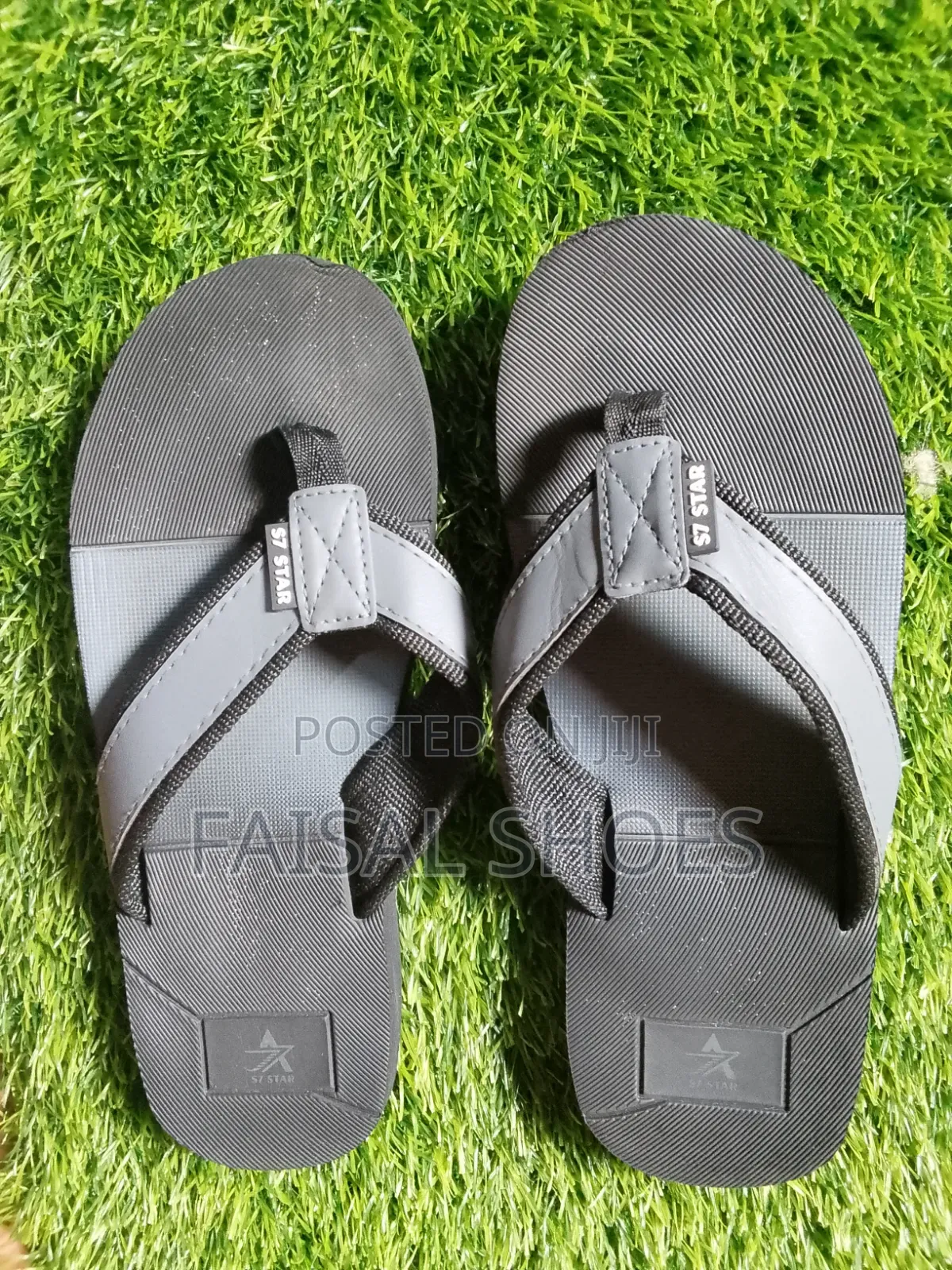 Men's Black Flat Sandals