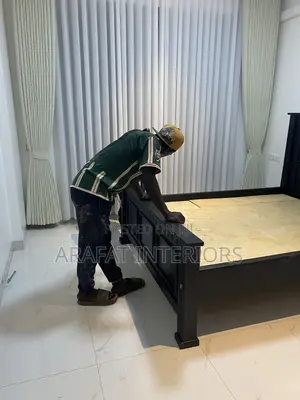 5by6 Black Solid Wood Bed in Musambya