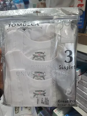 3-Pack of TOMDECA Men's Cotton Singlets/Vests