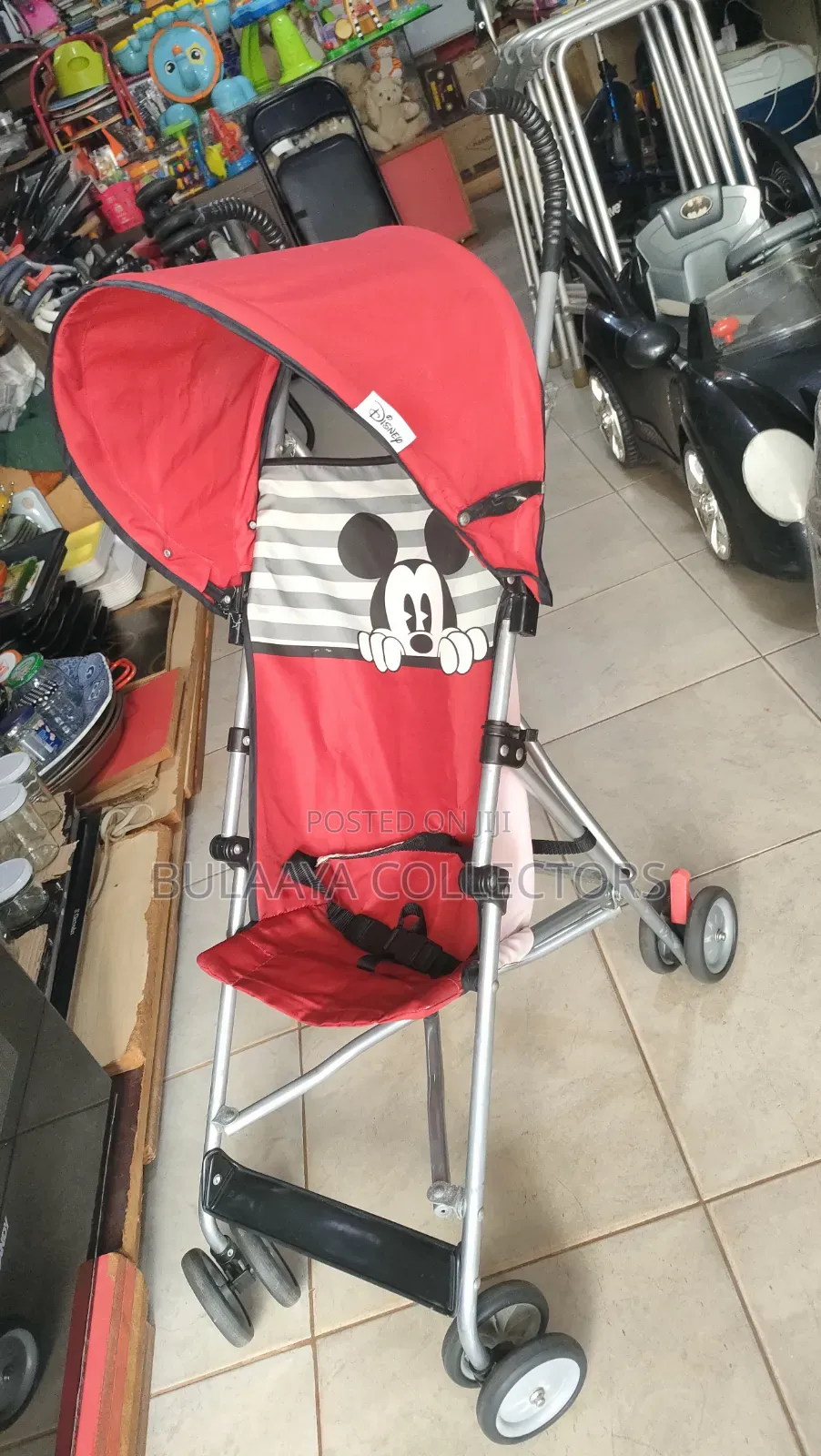 UK Used Disney Mickey Mouse Light Weight Folding Travel Stroller.